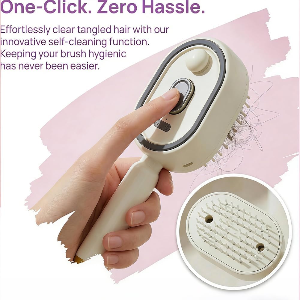 Steam Brush | Rechargeable Detangling Tool with Oil